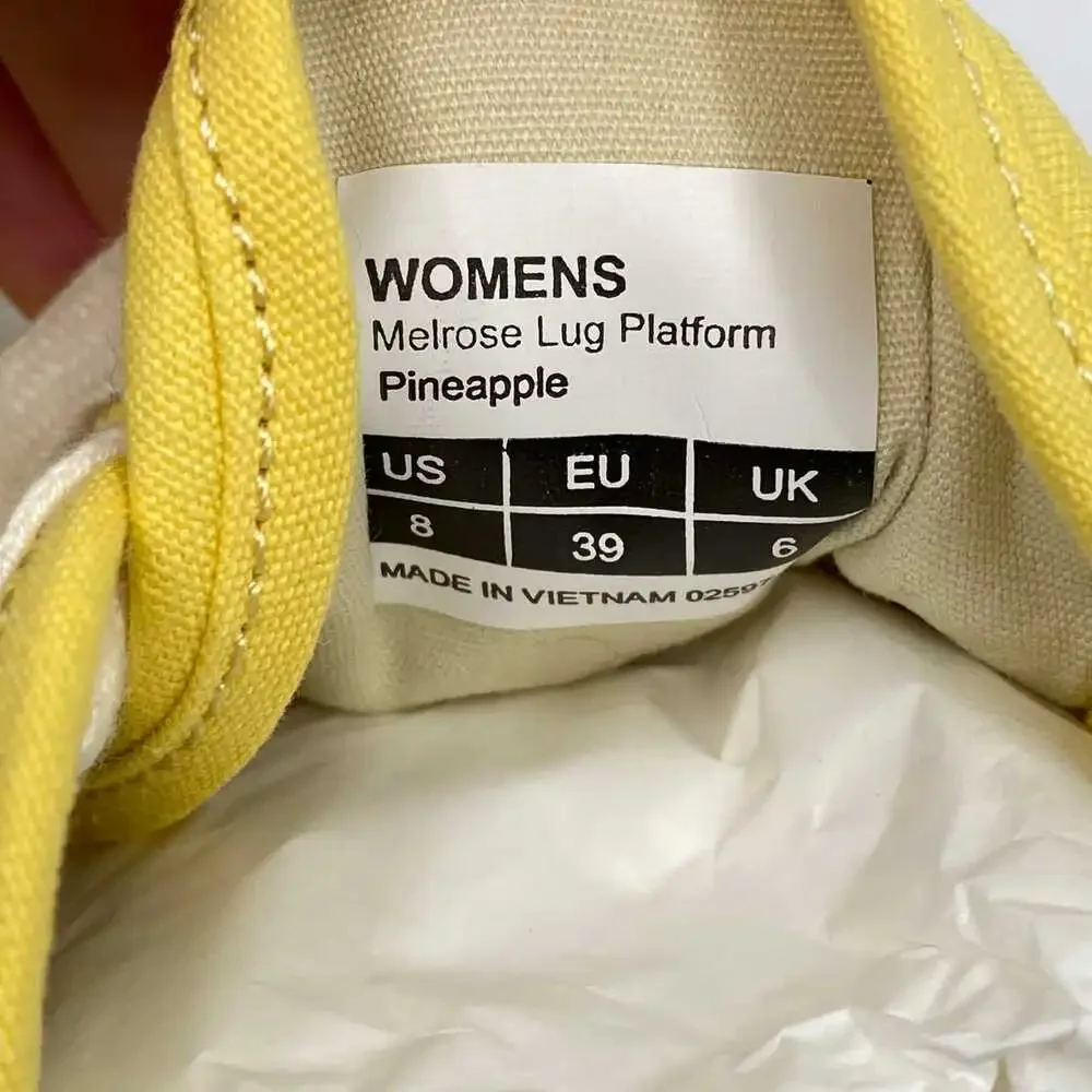 SeaVees Yellow Melrose Platform Sneakers | Women’s Size 8